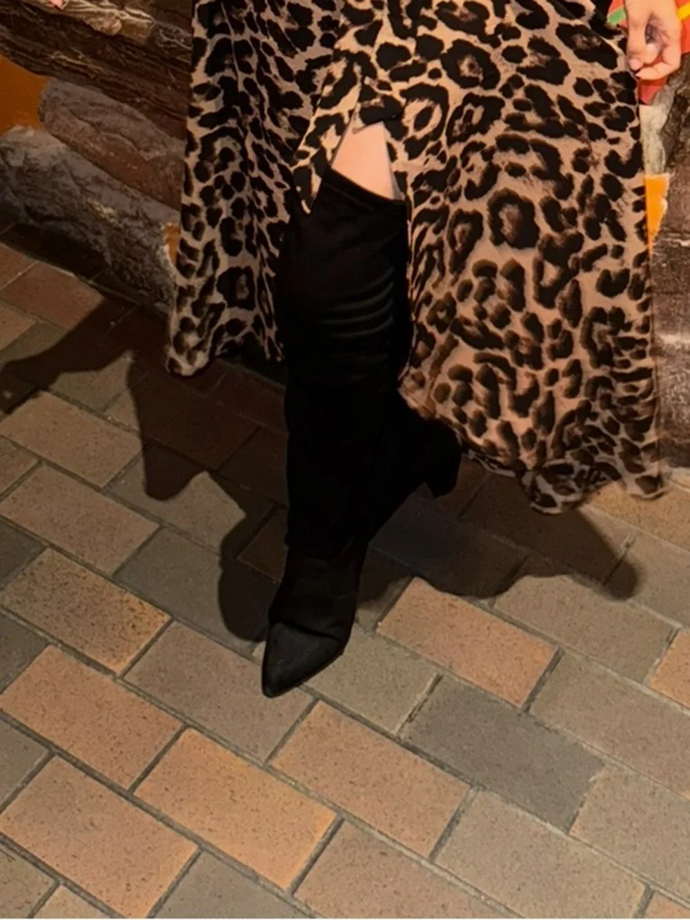Women's Black Pointed Toe Over-the-Knee Boots